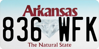 AR license plate 836WFK