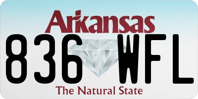 AR license plate 836WFL