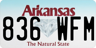 AR license plate 836WFM