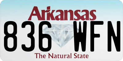 AR license plate 836WFN