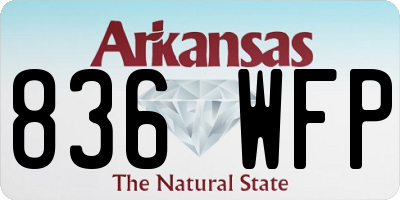 AR license plate 836WFP