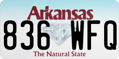 AR license plate 836WFQ