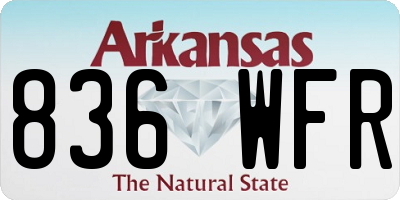 AR license plate 836WFR