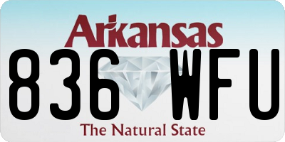 AR license plate 836WFU