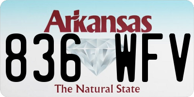 AR license plate 836WFV