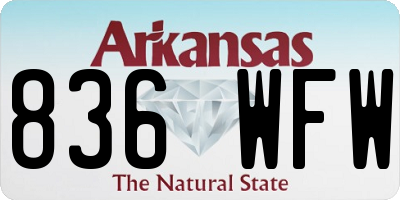AR license plate 836WFW