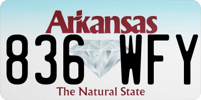 AR license plate 836WFY