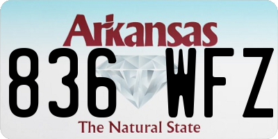 AR license plate 836WFZ