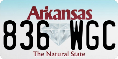 AR license plate 836WGC
