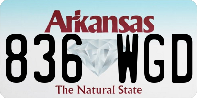 AR license plate 836WGD