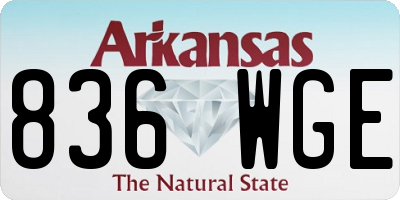 AR license plate 836WGE