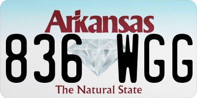 AR license plate 836WGG