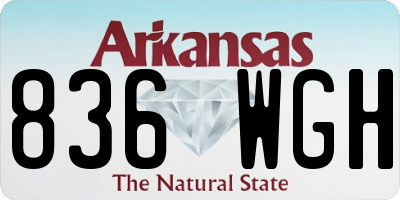 AR license plate 836WGH