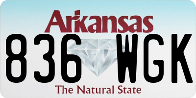 AR license plate 836WGK