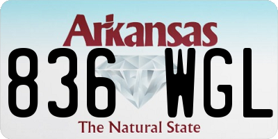 AR license plate 836WGL