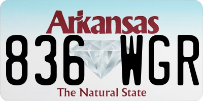 AR license plate 836WGR