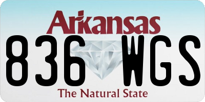 AR license plate 836WGS