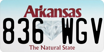 AR license plate 836WGV