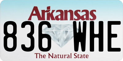 AR license plate 836WHE
