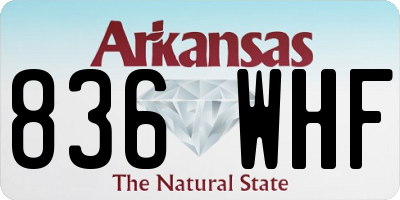 AR license plate 836WHF