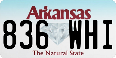AR license plate 836WHI
