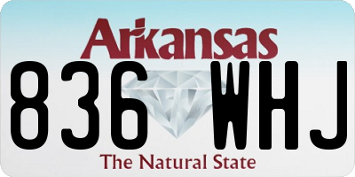 AR license plate 836WHJ