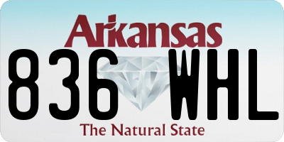 AR license plate 836WHL