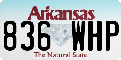 AR license plate 836WHP
