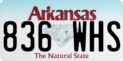 AR license plate 836WHS