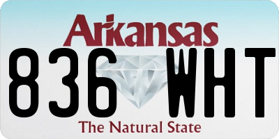 AR license plate 836WHT