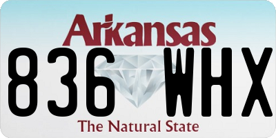 AR license plate 836WHX