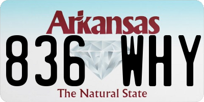 AR license plate 836WHY