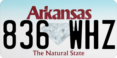 AR license plate 836WHZ