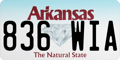 AR license plate 836WIA