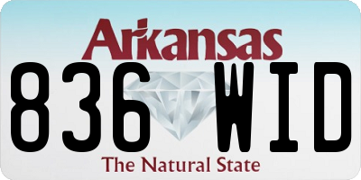 AR license plate 836WID