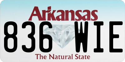 AR license plate 836WIE