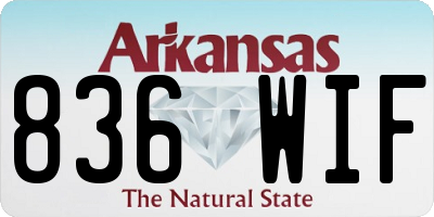 AR license plate 836WIF