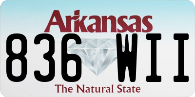 AR license plate 836WII