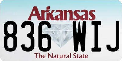 AR license plate 836WIJ