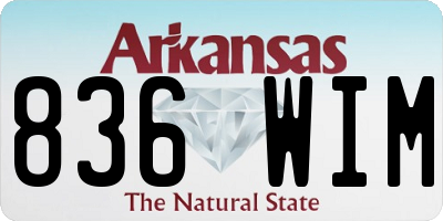 AR license plate 836WIM
