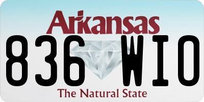AR license plate 836WIO