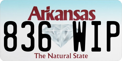 AR license plate 836WIP