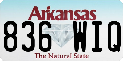 AR license plate 836WIQ