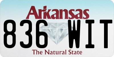 AR license plate 836WIT