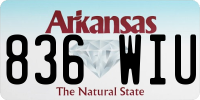 AR license plate 836WIU