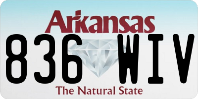 AR license plate 836WIV