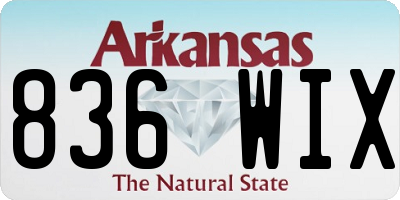 AR license plate 836WIX