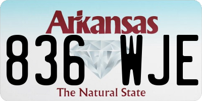 AR license plate 836WJE