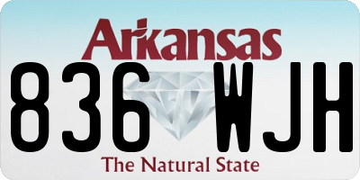AR license plate 836WJH