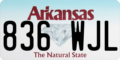 AR license plate 836WJL